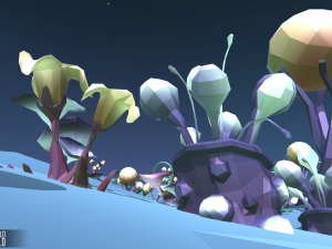 low poly world - alien world 3D Model
