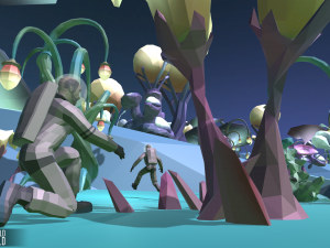 low poly world - alien world 3D Model