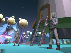 low poly world - alien world 3D Model