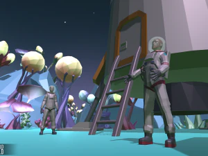 low poly world - alien world 3D Model