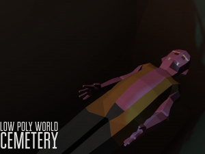 low poly world - cemetery 3D 모델