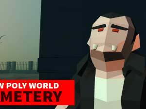 low poly world - cemetery 3D 모델