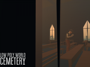 low poly world - cemetery 3D 모델