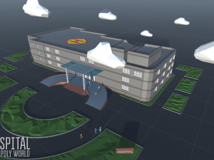 low poly world - hospital Modelo 3D