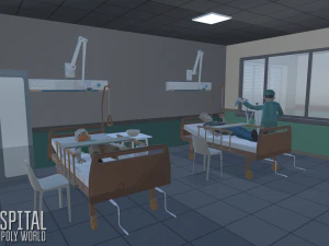 low poly world - hospital 3D Model