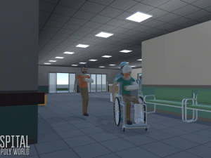 low poly world - hospital 3D Model