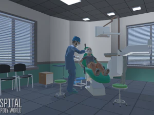 low poly world - hospital 3D Model