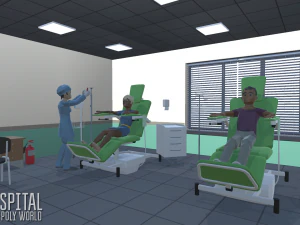low poly world - hospital 3D Model