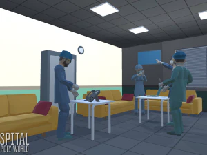 low poly world - hospital 3D Model