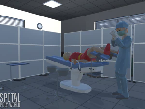 low poly world - hospital 3D Model