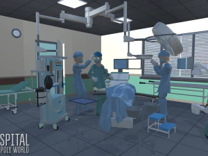 low poly world - hospital 3D Model