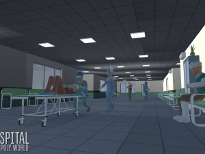 low poly world - hospital 3D Model