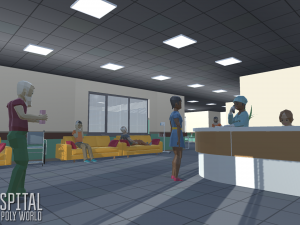 low poly world - hospital Modelo 3D
