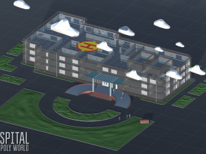 low poly world - hospital Modelo 3D