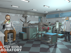 low poly world - laboratory Modelo 3D