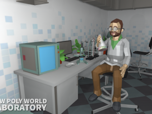 low poly world - laboratory Modelo 3D
