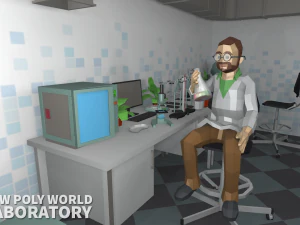low poly world - laboratory 3D Model