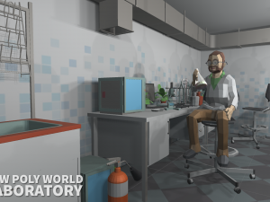 low poly world - laboratory Modelo 3D