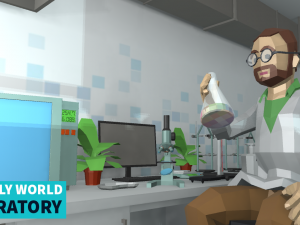 low poly world - laboratory Modelo 3D