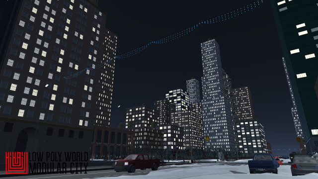 low poly world - modular city 3D 模型 .c4d .max .obj .3ds .fbx .stl .blend 
