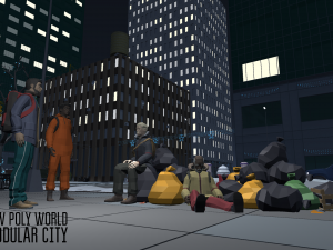 low poly world - modular city 3D 模型