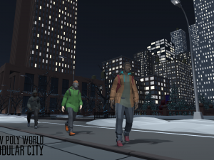 low poly world - modular city 3D 模型
