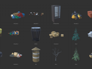 low poly world - modular city 3D 模型