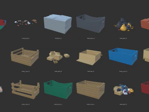 low poly world - modular city 3D Model