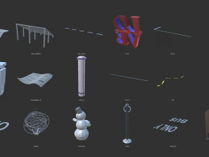 low poly world - modular city 3D Model