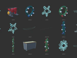 low poly world - modular city 3D Model
