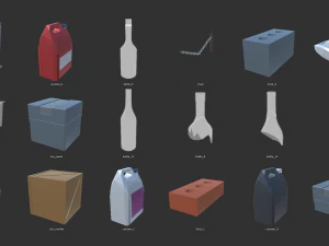 low poly world - modular city 3D Model