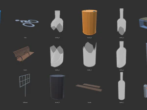 low poly world - modular city 3D Model