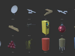 low poly world - modular city 3D Model