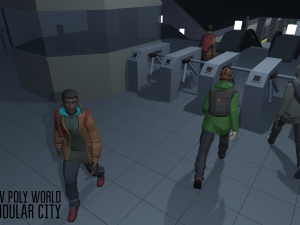 low poly world - modular city 3D 模型