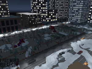 low poly world - modular city 3D 模型