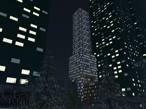 low poly world - modular city 3D Model
