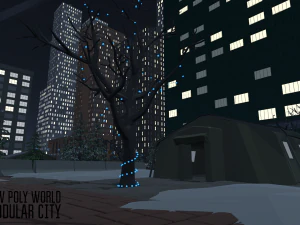 low poly world - modular city 3D Model