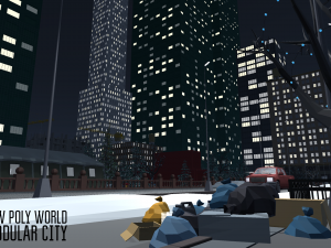 low poly world - modular city 3D 模型