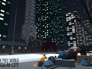 low poly world - modular city 3D Model