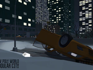 low poly world - modular city 3D Model