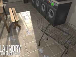laundry - interior and props 3D Model