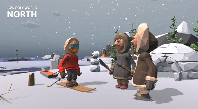 low poly world - north 3D Model .c4d .max .obj .3ds .fbx .stl .blend