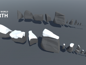low poly world - north Modelo 3D