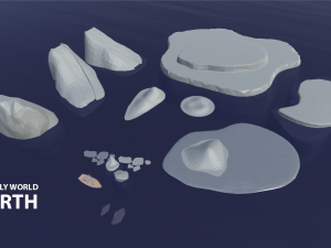 low poly world - north Modelo 3D