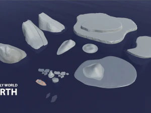 low poly world - north 3D Model