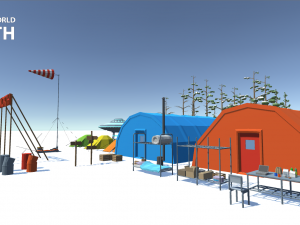 low poly world - north Modelo 3D