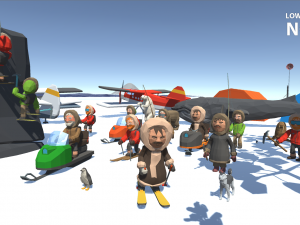 low poly world - north Modelo 3D