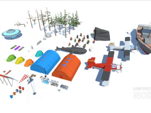 low poly world - north 3D Model