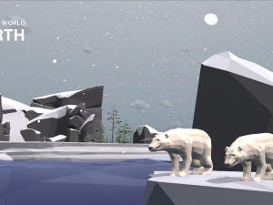 low poly world - north Modelo 3D