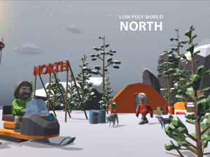 low poly world - north Modelo 3D